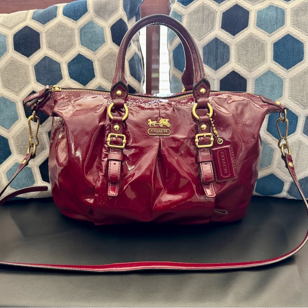 Coach Patent Leather Madison Juliette Tote